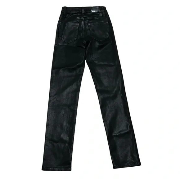 NWT$249 PAIGE Gemma Coated High Waist Cigarette Jeans SIZE 24